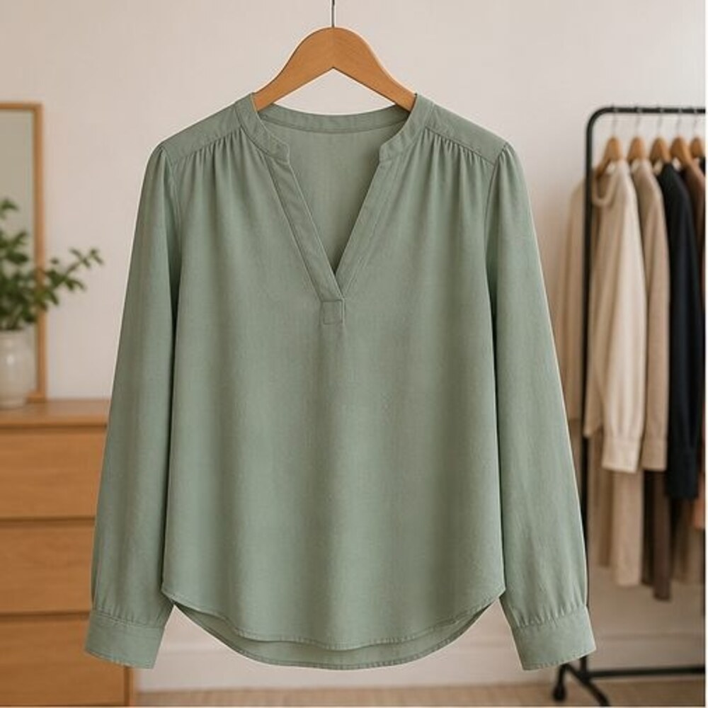 Camel Peplum Top